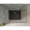 Mexen Omega плъзгаща се душ кабина 100 x 80 см, прозрачна, хром + черен