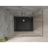 Mexen Omega душ кабина с плъзгащи се врати 100 x 90 см, прозрачно, хром + поддон Flat, черен - 825-100-090-01-00-4070