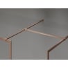 Mexen Kioto-F преграда за душ Walk-in с рамка 155 x 80 см, прозрачна 8 мм, четкана мед - 800-155-202-04-65-080