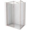 Стенна за душ Mexen Kioto-F Walk-in с рамка 140 x 115 cm, прозрачна 8 mm, матирана мед - 800-140-202-04-65-115