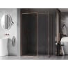Стенна за душ Mexen Kioto-F Walk-in с рамка 140 x 115 cm, прозрачна 8 mm, матирана мед - 800-140-202-04-65-115