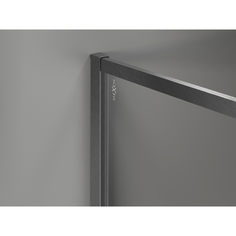 Mexen Kioto-F Панел за душ Walk-in с рамка 120 x 105 см, прозрачен 8 мм, матов сив