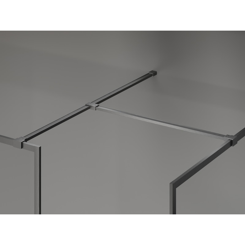 Mexen Kioto-F Панел за душ Walk-in с рамка 120 x 105 см, прозрачен 8 мм, матов сив