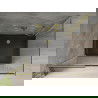 Mexen Omega плъзгаща се душ кабина 100 x 80 cm, прозрачна, златна + плитък под, черен - 825-100-080-50-00-4070G