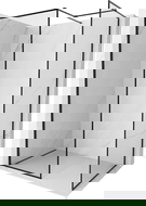 Mexen Kioto-F душ стена Walk-in с рамка 120 x 115 cm, прозрачно 8 mm, черно - 800-120-202-04-70-115