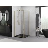 Mexen Exo-B Duo отваряема душ кабина 70 x 70 см, прозрачна, златна - 814-070-070-50-00
