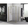 Mexen Exo-B Duo сгъваема душ кабина 70 x 75 см, прозрачна, златна - 814-070-075-50-00