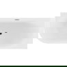 Mexen Gia самостоятелна рифлена вана с дясен ъгъл 150 x 75 cm, бял гланц, черен преливник - 52701507500P-70