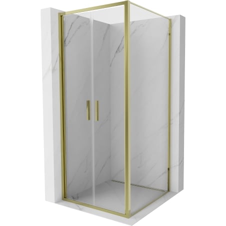 Mexen Exo душ кабина 80 x 80 см, прозрачна, златна - 814-080-080-50-00