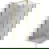 Mexen Exo душ кабина отваряща се 80 x 80 см, прозрачна, златна - 814-080-080-50-00