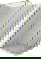 Mexen Exo отваряща се душ кабина 80 x 85 cm, прозрачна, златна - 814-080-085-50-00