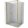 Mexen Exo душ кабина с отваряща се врата 90 x 85 см, прозрачна, златна - 814-090-085-50-00