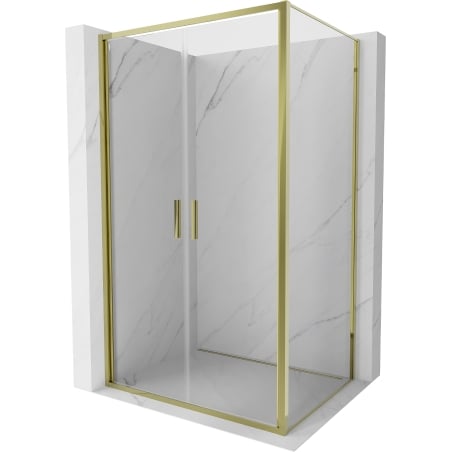 Mexen Exo душ кабина с отваряща се врата 70 x 95 см, прозрачна, златна - 814-070-095-50-00