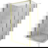 Mexen Exo душ кабина с отваряща се врата 70 x 95 см, прозрачна, златна - 814-070-095-50-00