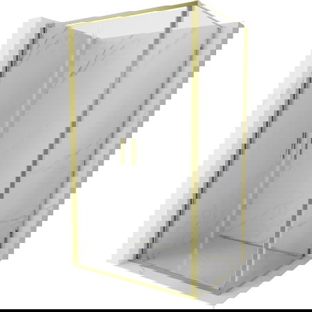 Mexen Exo душ кабина с отваряем панел 80 x 100 см, прозрачна, златна - 814-080-100-50-00