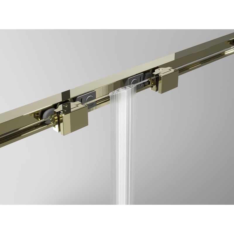 Mexen Exo кабина за душ плъзгаща 90 x 70 см, прозрачна, златна - 8151-090-070-50-00