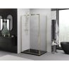 Мексен Екзо разтегателна душ кабина 110 x 70 см, прозрачна, златна - 8151-110-070-50-00