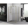 Mexen Exo-S разтегателна душ кабина 120 x 70 см, прозрачна, златиста