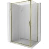 Mexen Exo плъзгаща се душ-кабина 135 x 70 см, прозрачна, златиста - 8151-135-070-50-00