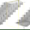 Mexen Exo сгъваема душ кабина 135 x 70 см, прозрачна, златна - 819-135-070-50-00