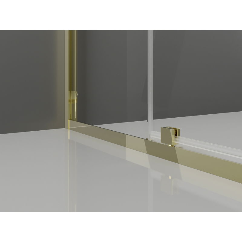 Mexen Exo отваряща се душ кабина 120 x 80 см, прозрачна, златна - 819-120-080-50-00