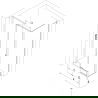 Mexen Exo душ кабина с отваряща се врата 115 x 85 см, прозрачна, златна - 819-115-085-50-00