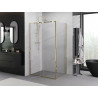 Mexen Exo-R разтваряща се душ кабина 120 x 85 см, прозрачна, златна - 819-120-085-50-00