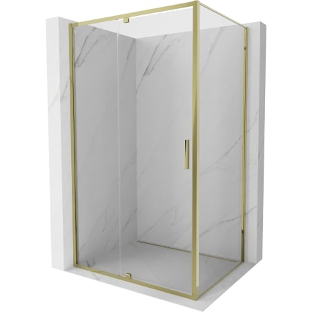 Mexen Exo душ кабина отваряща се 155 x 85 см, прозрачен, златен - 819-155-085-50-00