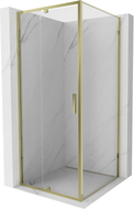 Mexen Exo-R душ кабина с панти 95 x 95 см, прозрачна, златна - 819-095-095-50-00
