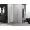 Mexen Exo сгъваема душ кабина 95 x 95 см, прозрачна, златна - 819-095-095-50-00
