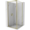 Mexen Exo-BR Duo отворяема душ кабина 70 x 70 см, прозрачна, златиста - 8182-070-070-50-00