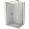Mexen Exo душ кабина с отваряща се врата 80 x 70 см, прозрачна, златна - 8182-080-070-50-00