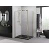 Mexen Exo душ кабина с отваряща се врата 80 x 70 см, прозрачна, златна - 8182-080-070-50-00