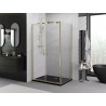 Mexen Exo-BR Duo душ кабина 80 x 75 см, прозрачна, златна - 8182-080-075-50-00