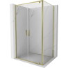 Mexen Exo-BR Duo отваряема душ кабина 100 x 75 см, прозрачна, златна - 8182-100-075-50-00