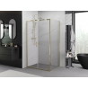 Mexen Exo-BR Duo отваряема душ кабина 70 x 80 см, прозрачна, златна - 8182-070-080-50-00