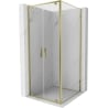 Mexen Exo душ кабина с отваряща врата 80 x 80 см, прозрачна, златна - 8182-080-080-50-00