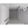 Mexen Exo отваряща се душ кабина 75 x 75 cm, прозрачна, златна - 8181-075-075-50-00