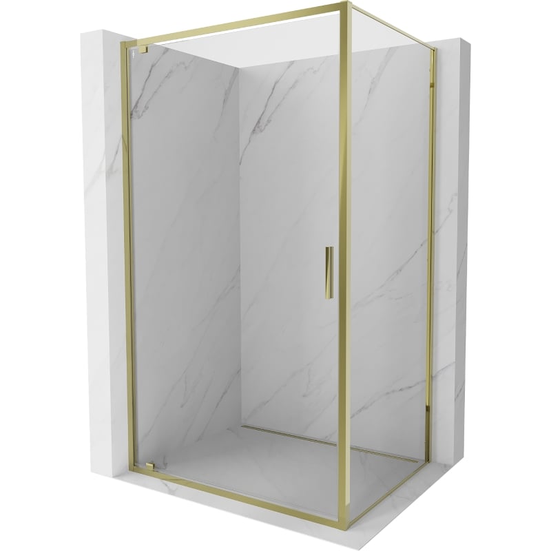 Mexen Exo врата за душ кабина 75 x 80 см, прозрачни, златни - 8181-075-080-50-00