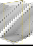 Mexen Exo наклонена душ кабина 95 x 80 см, прозрачна, златна - 8181-095-080-50-00