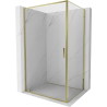 Mexen Exo-BR отваряща се душ кабина 80 x 85 см, прозрачна, златна - 8181-080-085-50-00