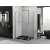 Mexen Exo-BR разтваряща се душ кабина 75 x 90 см, прозрачна, златна - 8181-075-090-50-00