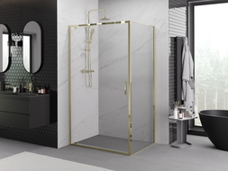 Mexen Exo-BR отворена душ кабина 95 x 90 см, прозрачна, златна - 8181-095-090-50-00