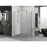 Mexen Exo-BR сгъваема душ кабина 70 x 95 см, прозрачна, златна - 8181-070-095-50-00