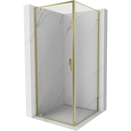 Mexen Exo-BR ъглова душ кабина 95 x 95 см, прозрачна, злато - 8181-095-095-50-00
