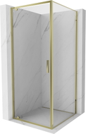 Mexen Exo-BR ъглова душ кабина 95 x 95 см, прозрачна, злато - 8181-095-095-50-00