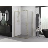 Mexen Exo-BR отваряема душ кабина 85 x 100 см, прозрачна, златна - 8181-085-100-50-00