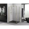 Mexen Exo душ кабина врата отваряне 80 x 70 см, прозрачна, златна - 817-080-070-50-00