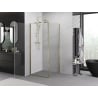 Mexen Exo душ кабина с отваряща се врата 75 x 75 см, прозрачна, златна - 817-075-075-50-00