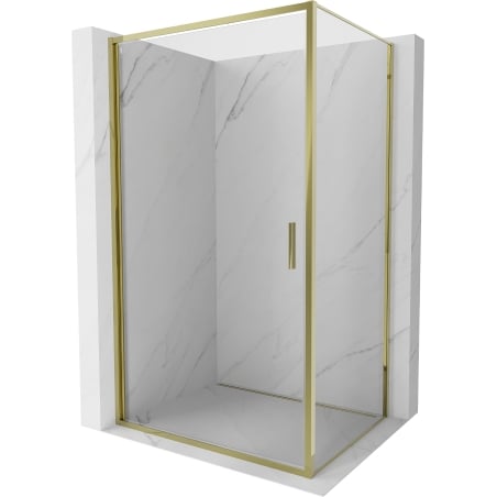 Mexen Exo сгъваема душ кабина 70 x 80 см, прозрачна, златна - 817-070-080-50-00